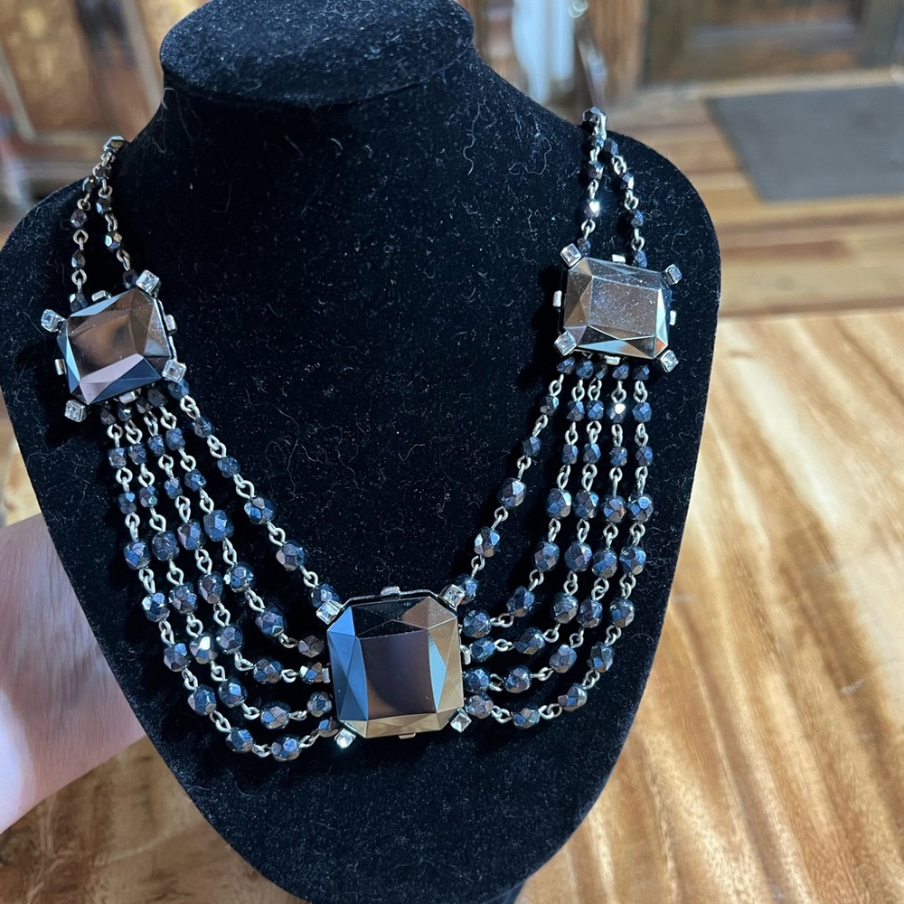 Beautiful Hematite statement necklace
